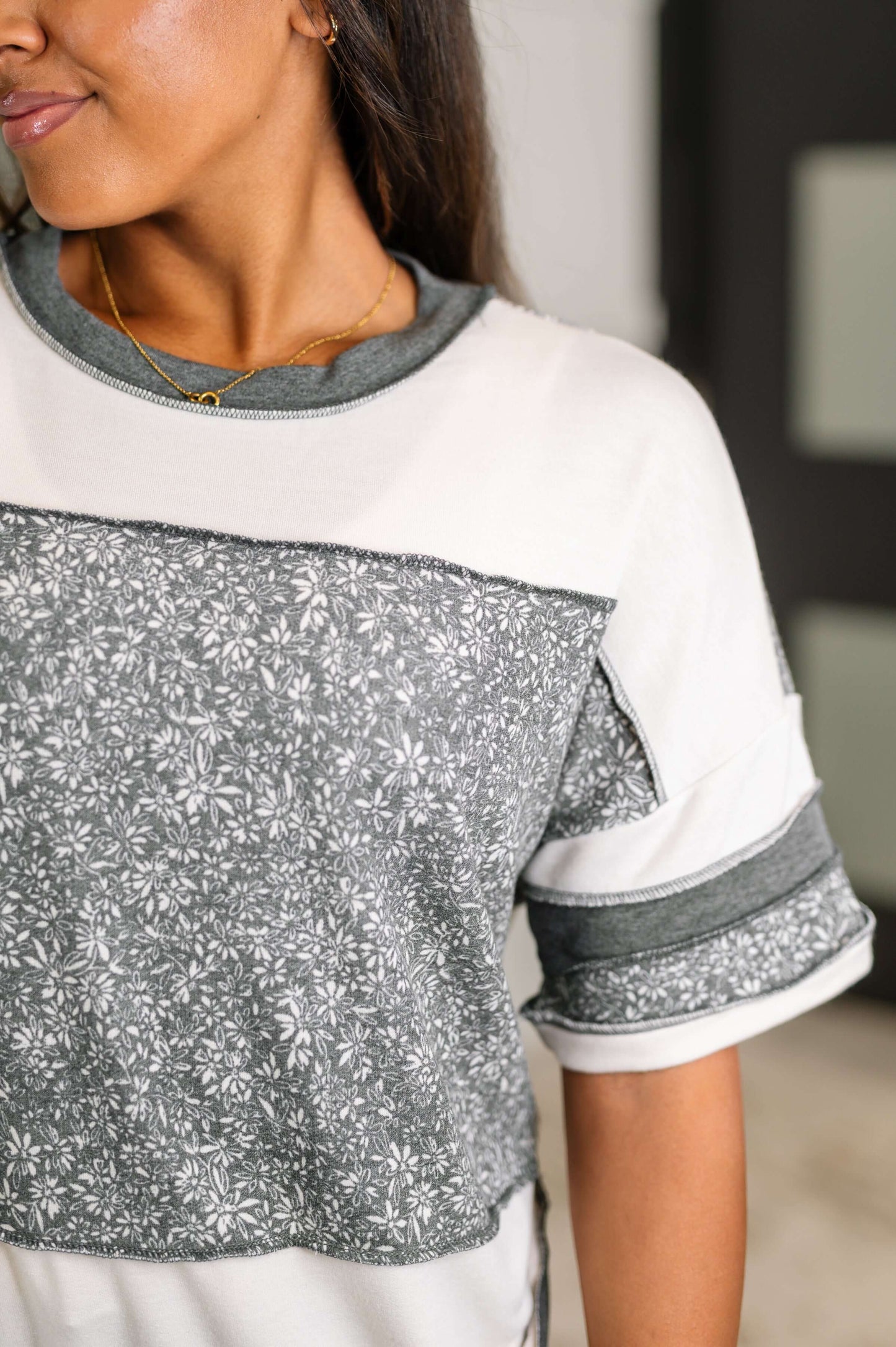 Patch Me If You Can Drop Shoulder Top