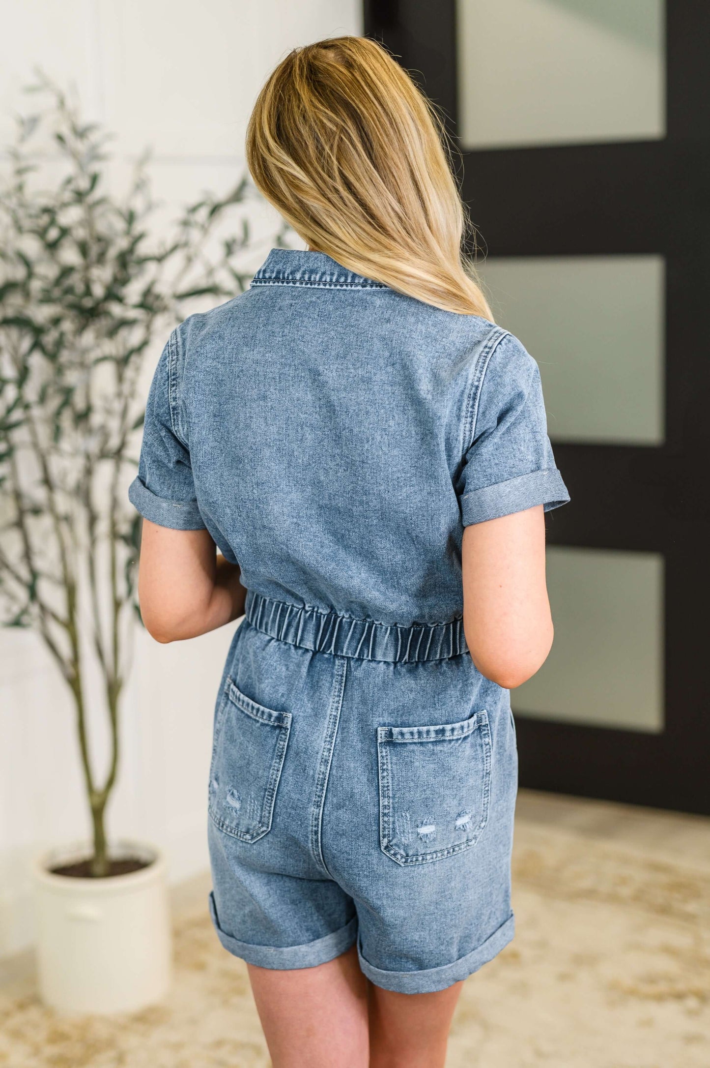 Pleasant and Relevant Denim Romper