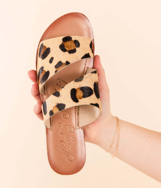 Spirited Dual Strap Slide in Leopard