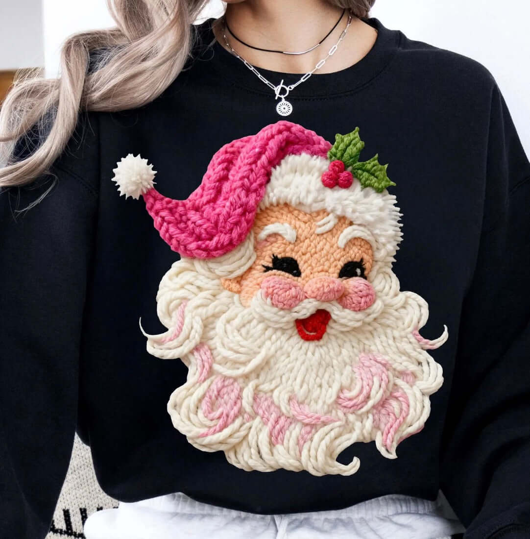 Santa in Stitches Graphic Tee and Sweatshirt
