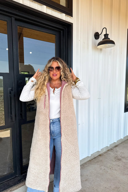 PREORDER: Reversible Sherpa Puffer Vest