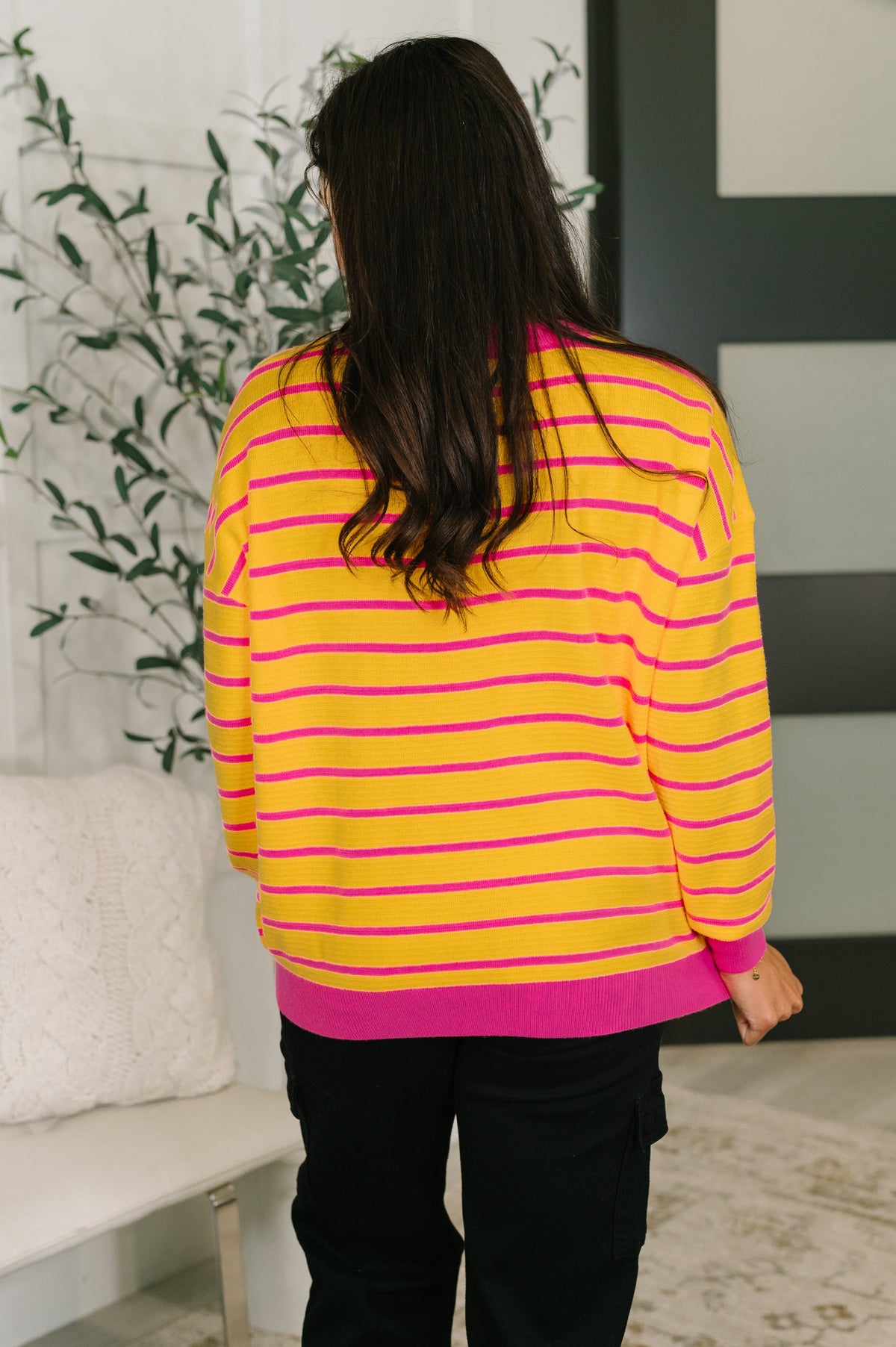 Bold Comfort Contrast Drop Shoulder Pullover