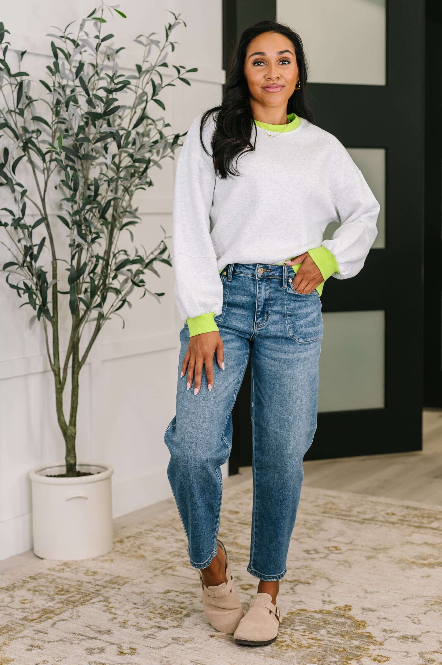 Can't Quit the Knit Contrast Pullover