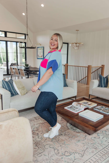 Color Me Cool Color Block Top