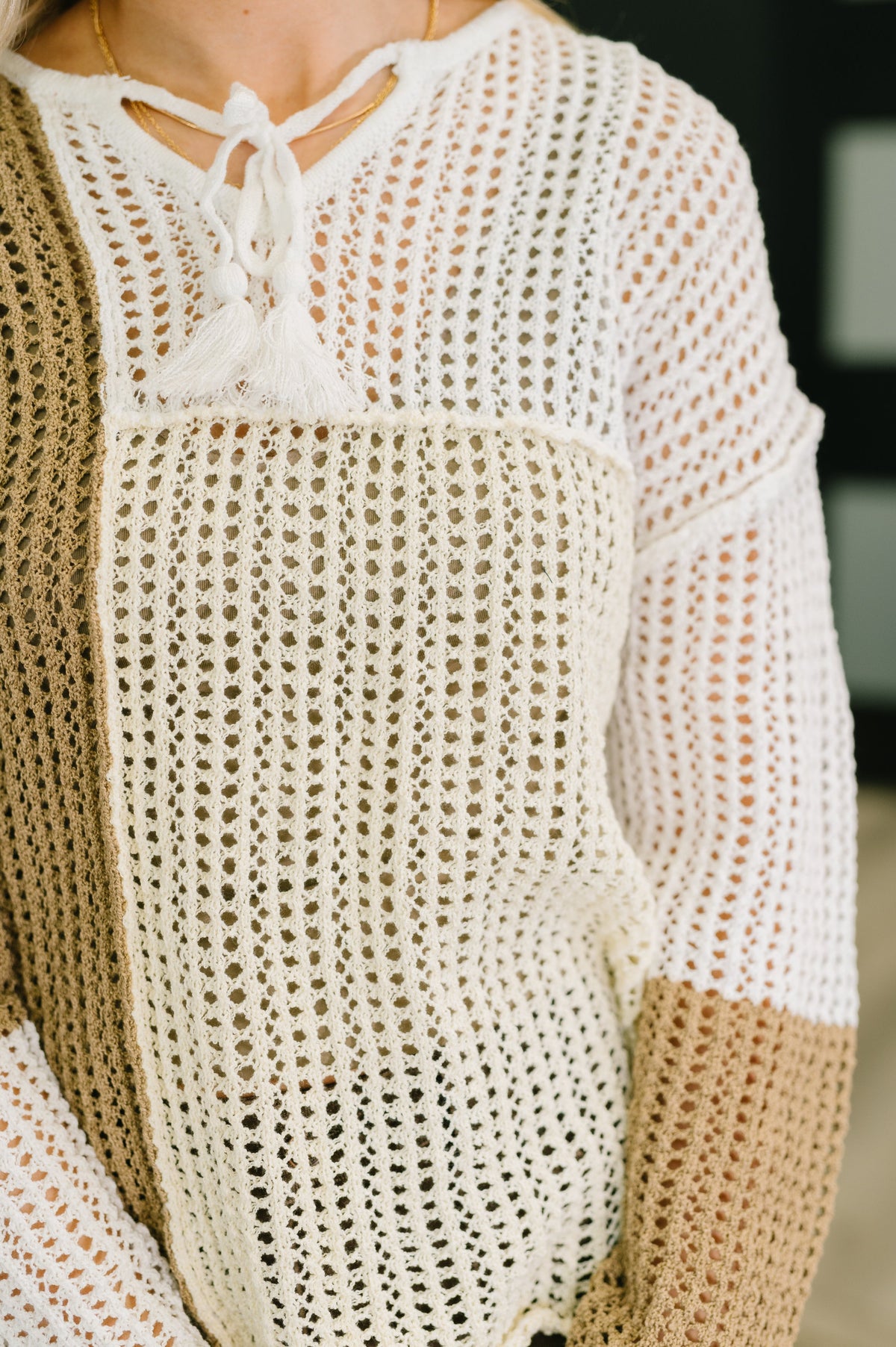 Corner of the Block Loose Knit Sweater