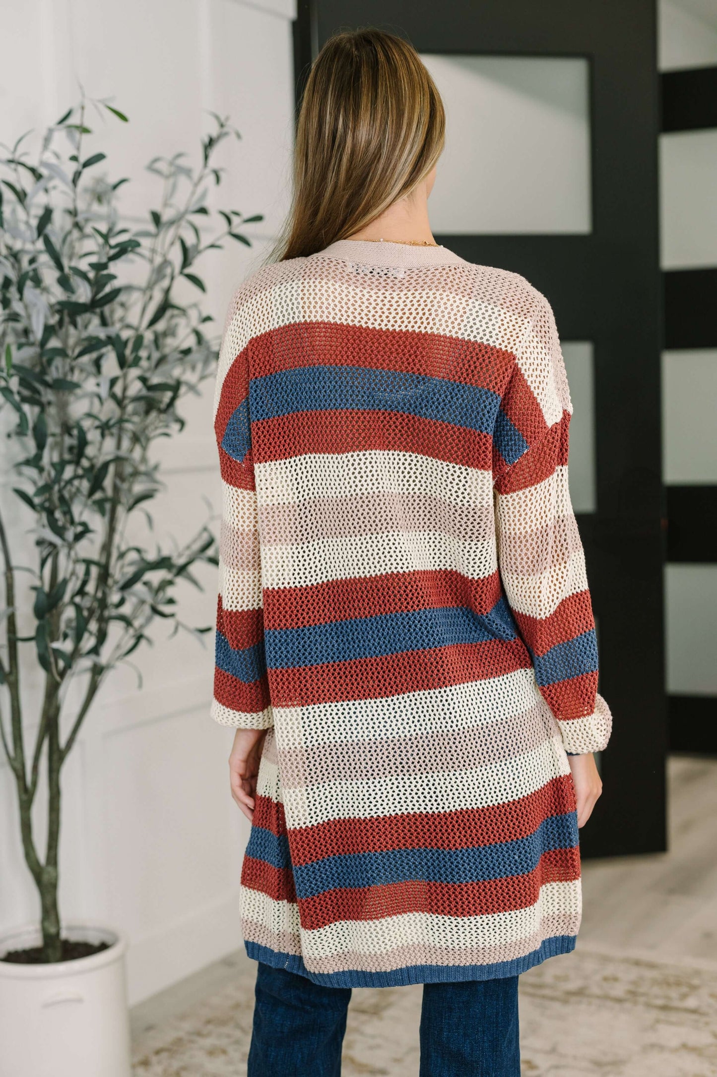 Definitely Dapper Striped Knit Cardigan
