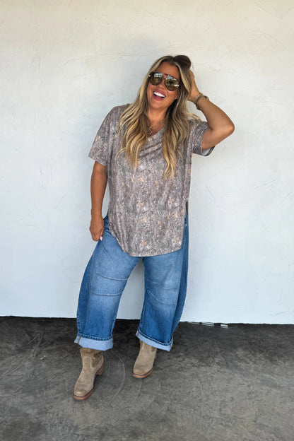 PREORDER: Joey V-Neck Washed Cotton Boyfriend Tee