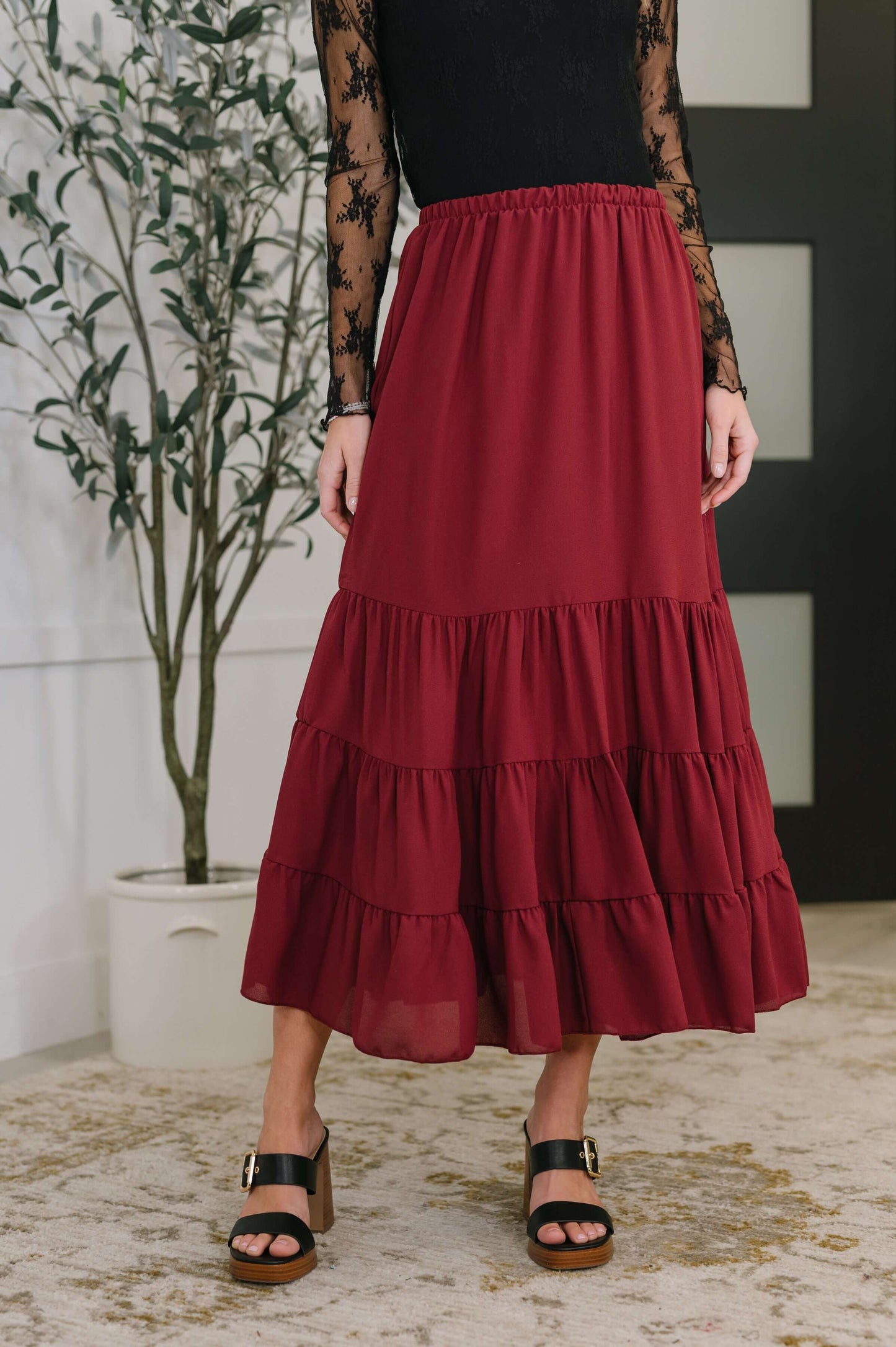 Easy Pick Tiered Maxi Skirt