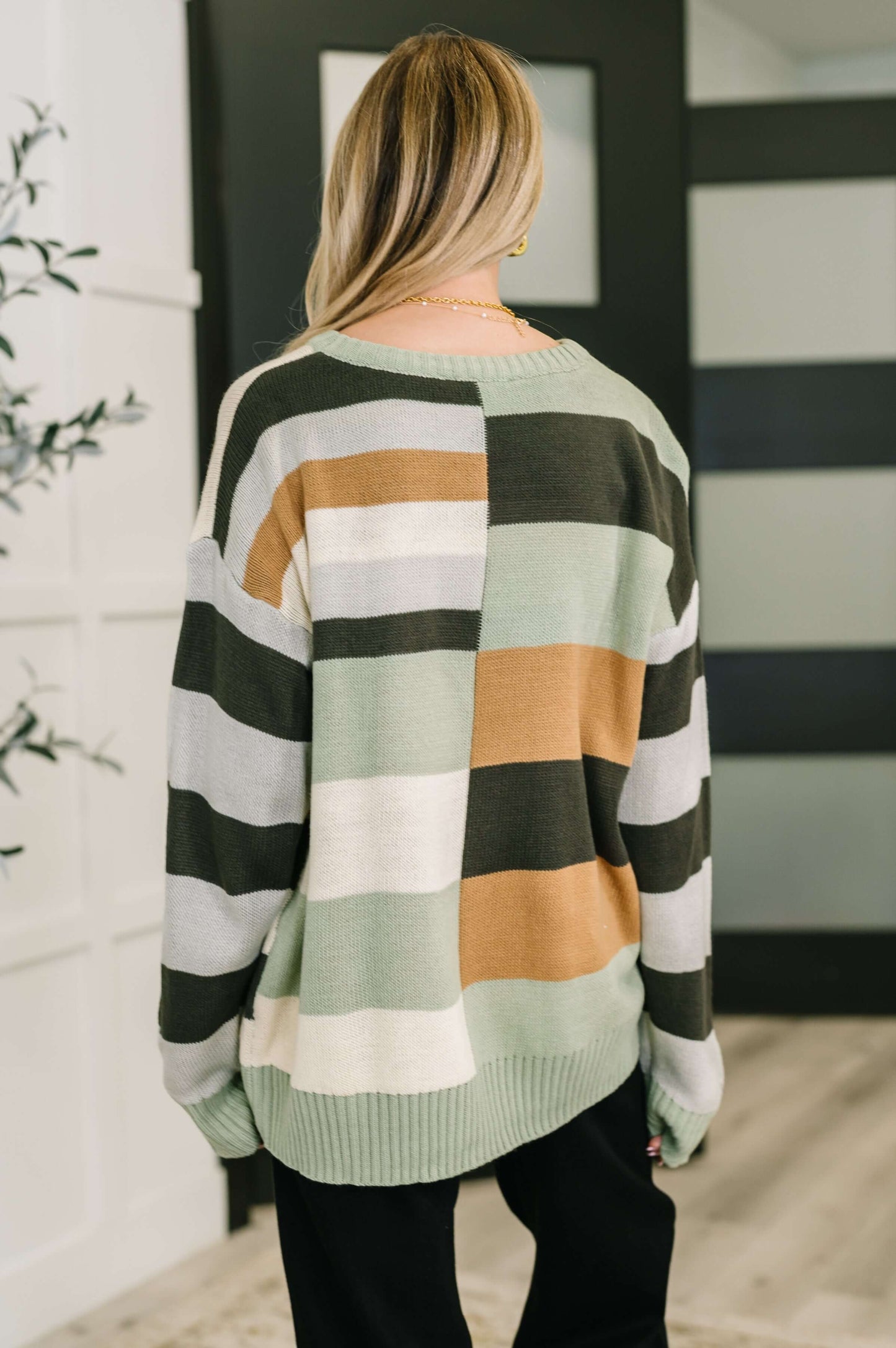 Fall Into Us Color Block Knit Pullover