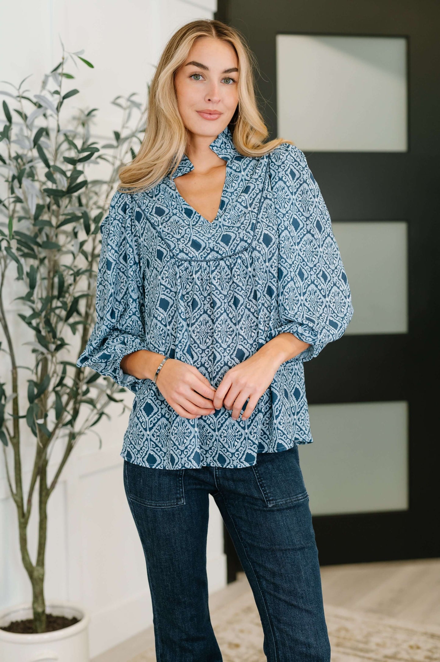 I Gave You My Heart Floral Babydoll Blouse