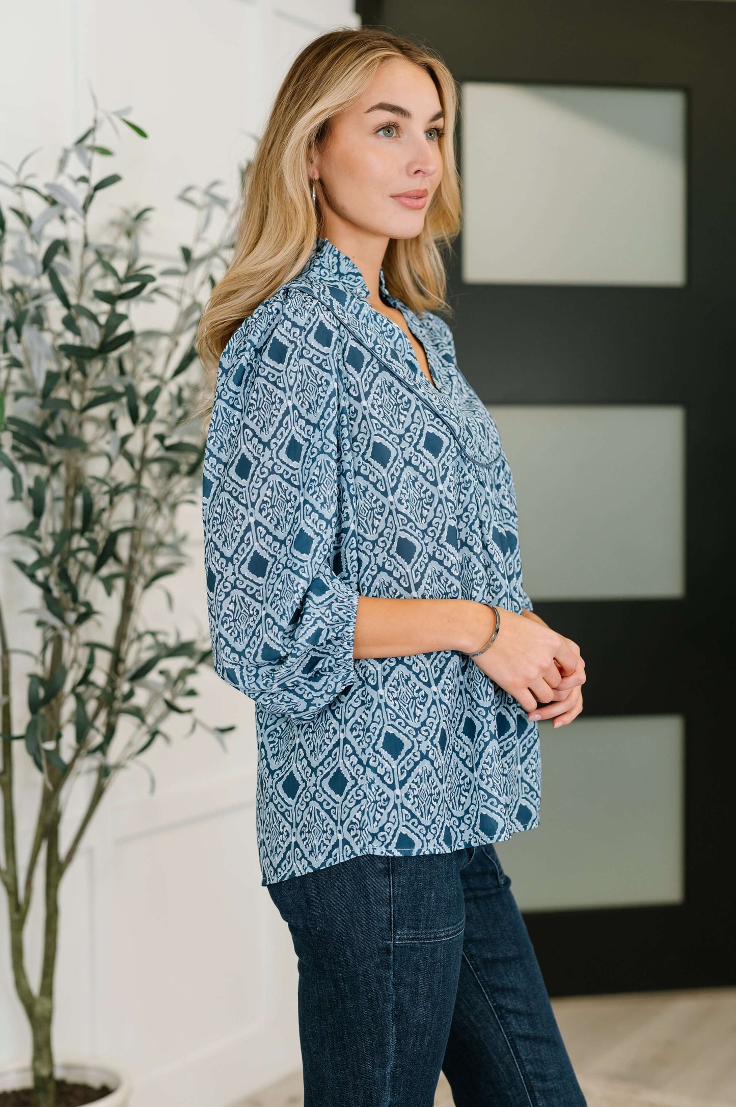 I Gave You My Heart Floral Babydoll Blouse