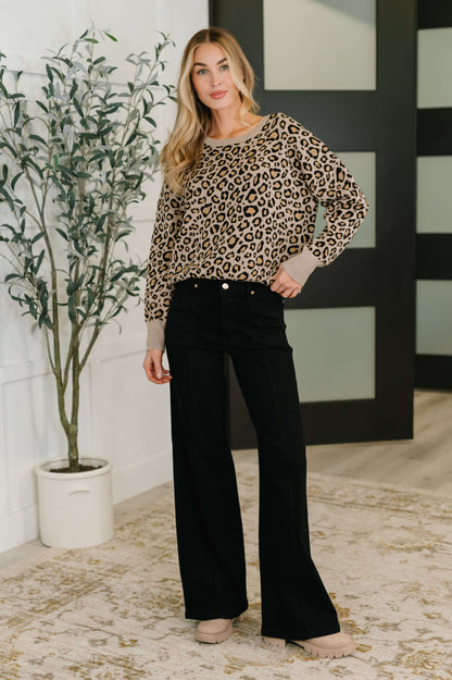 Lil' Sass Never Hurt Leopard Print Pullover