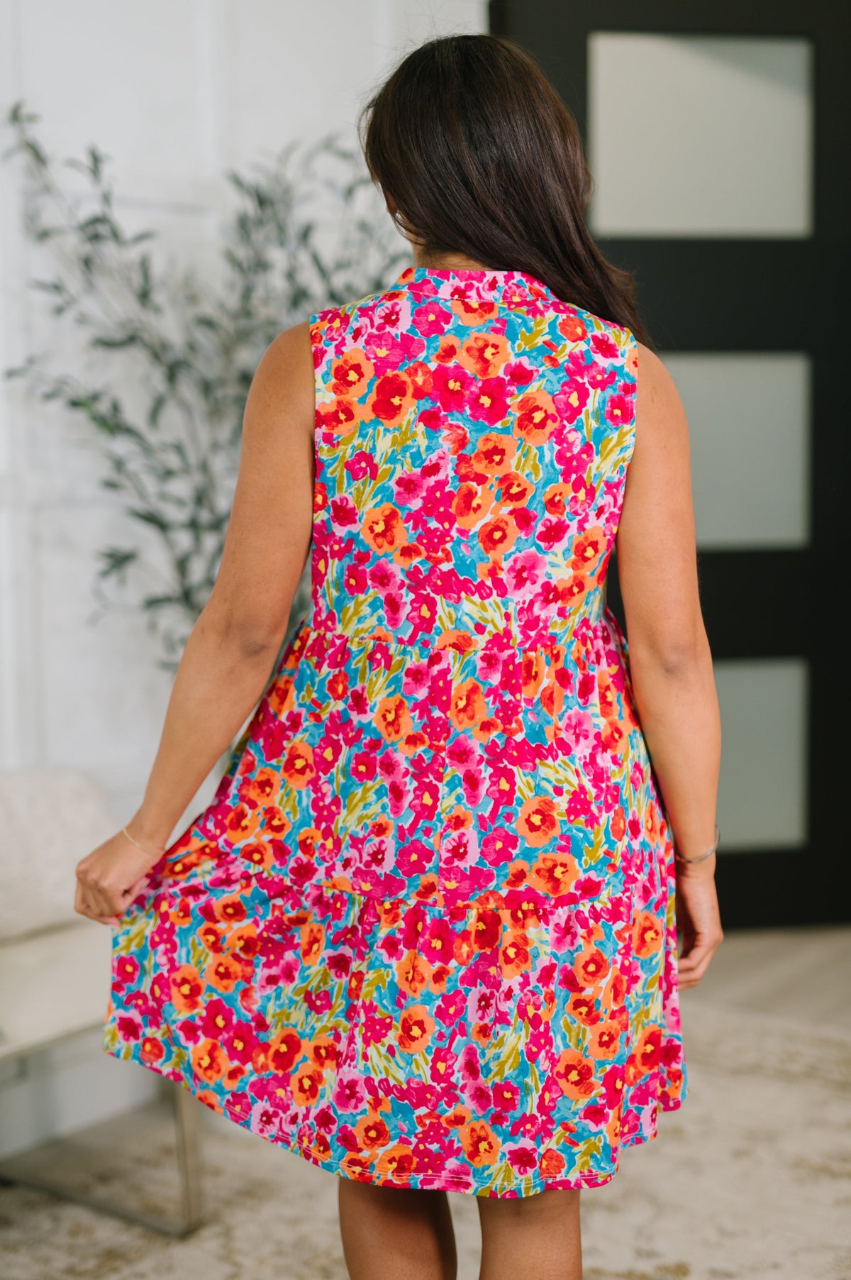 Lizzy Three Tier Tank Dress in Morning Glory