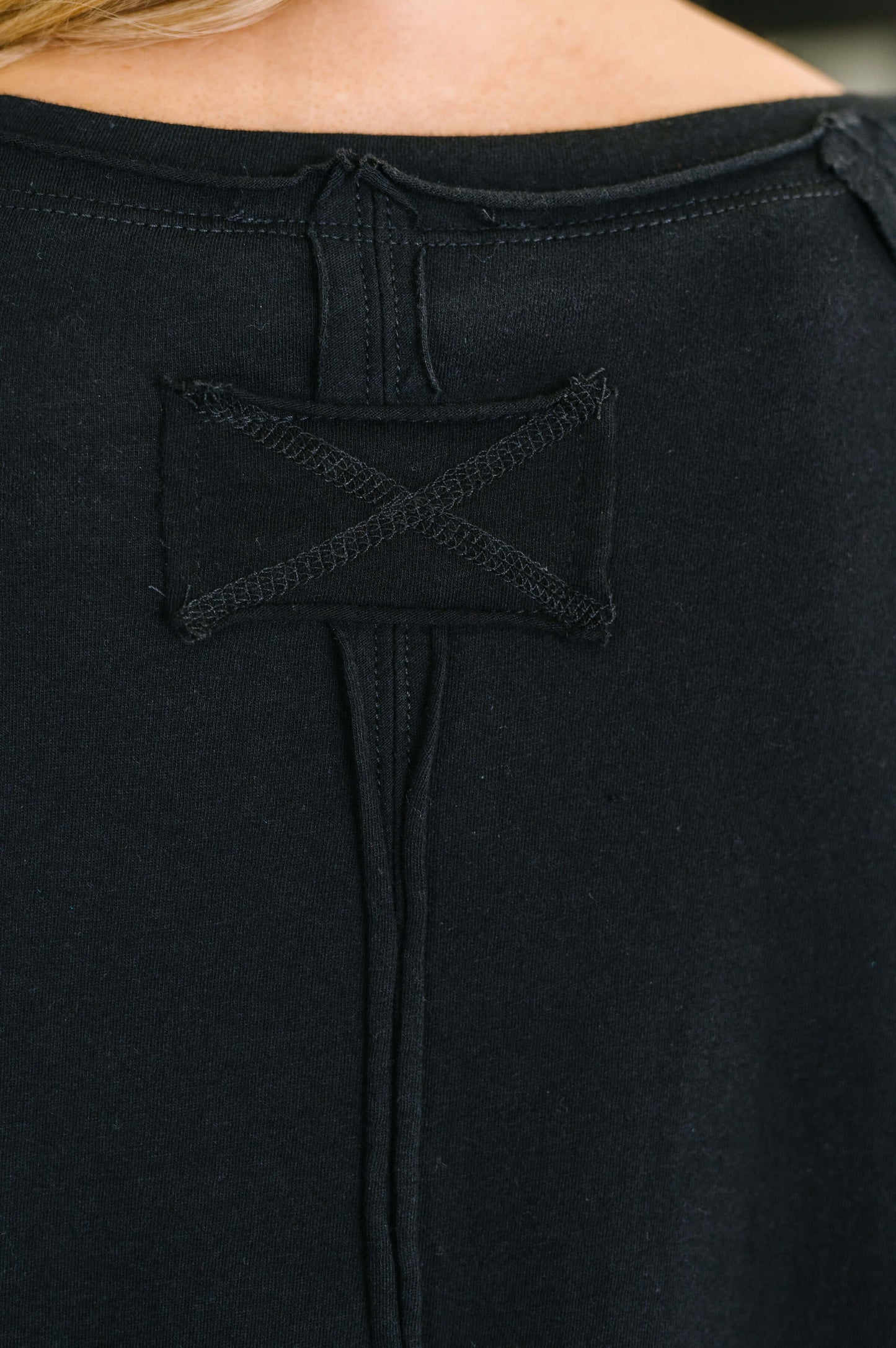 Nice to Each Other Raglan Sleeve Top in Black