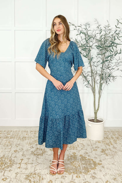 Olive Dress Daisy Blossoms