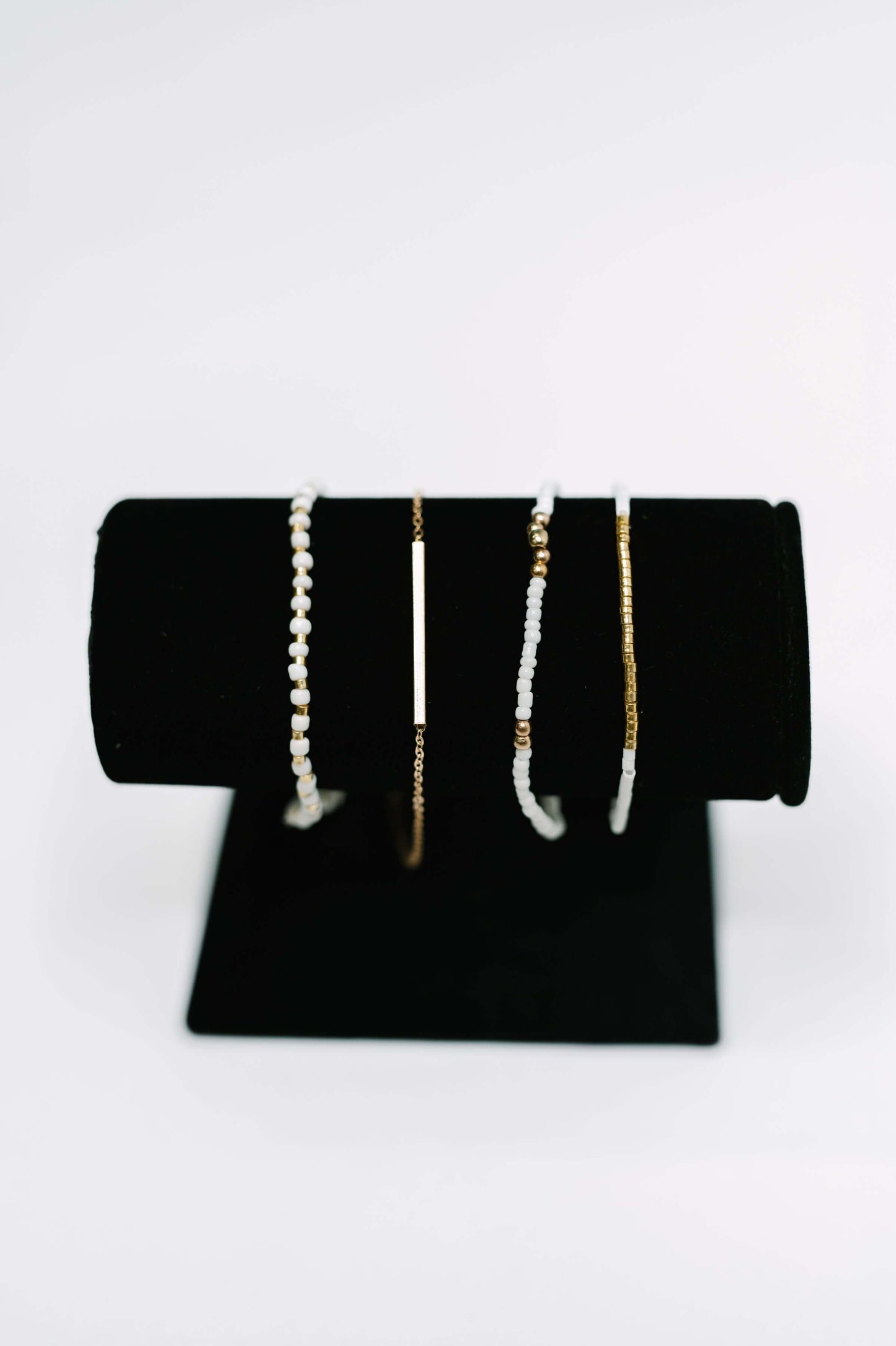 Poised & Polished Bracelet Set in White and Gold