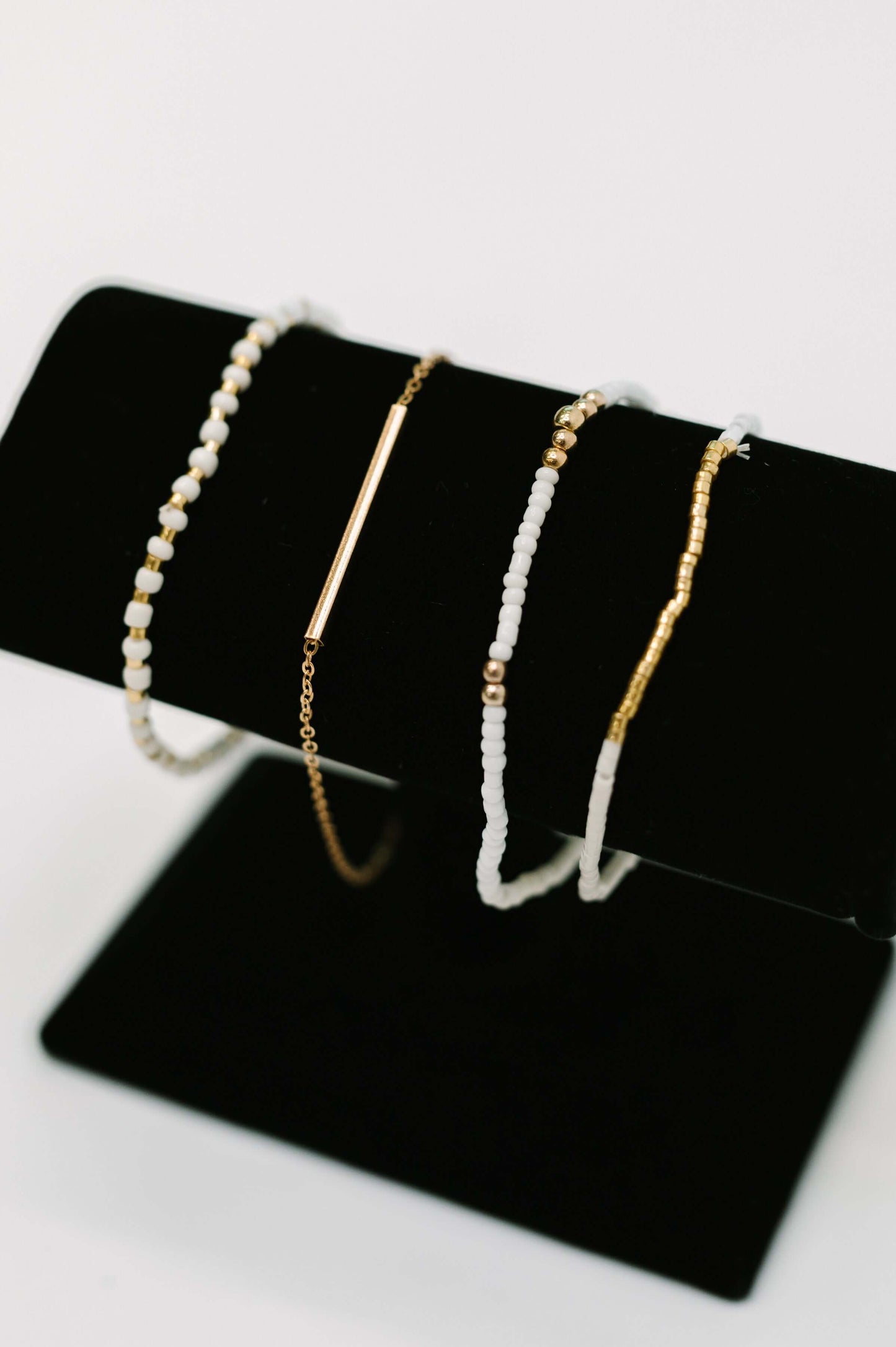 Poised & Polished Bracelet Set in White and Gold