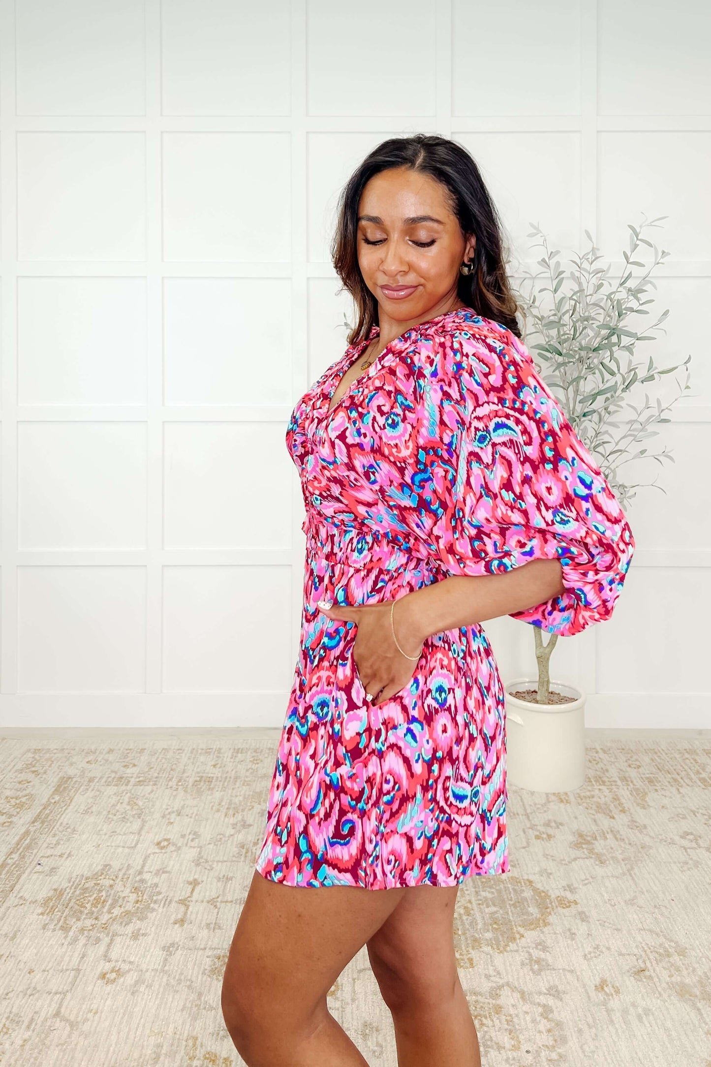 Seems Okay Abstract Print Romper