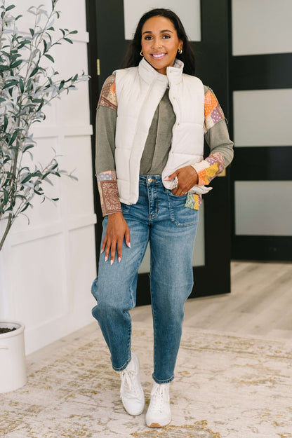 Sweet as Pie Color Block Relaxed Long Sleeve