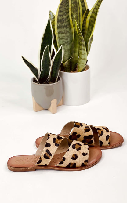 Spirited Dual Strap Slide in Leopard